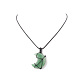 Colliers pendentif lune de pierres précieuses mixtes pour femmes NJEW-JN04270-4
