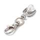 Décorations de pendentifs en alliage d'ange et perles de verre HJEW-JM01102-4