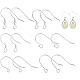 PandaHall Elite 12 Parirs 6 Style Sterling Silver Earring Hooks FIND-PH0017-81-1