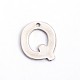 304 Stainless Steel Letter Charms STAS-O072-Q-1