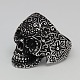 Personalized Retro Halloween Jewelry Sugar Skull Rings for Men RJEW-F006-163-2