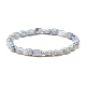 Bling imitation pierres précieuses perles de verre en forme de larme bracelet extensible pour les femmes BJEW-JB07421-8