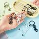 8 Stück 4-Farben-Legierung Beadable Bar Schlüsselanhänger für DIY Handwerk Schmuckherstellung&nbsp;KEYC-TA0001-36-7