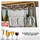 Portabicchieri vino in ferro 3 fila sottopensile AJEW-WH0041-98-6