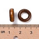 ドーナツ木製の連結リング  染め  無鉛の  シエナ  12x4mm  穴：6mm WOOD-Q014-12mm-07-LF-3