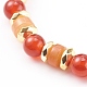 Bracelets de perles extensibles de pierres précieuses BJEW-JB05988-3