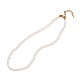 Collana di perle di perle di vetro rotonde dipinte vintage per madre ragazza donna NJEW-JN03665-01-1