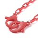 Personalized Opaque Acrylic Cable Chain Necklaces NJEW-JN03432-07-2