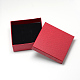厚紙ジュエリーセットボックス  リング用  ネックラック  正方形  レッド  9x9x3cm CBOX-R036-17-2