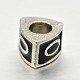 Triangle with Number Alloy Enamel European Beads X-MPDL-N036-30-3