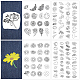 CRASPIRE 109Pcs 4 Sheets Flowers Daisy Water Soluble Embroidery Stabilizers Hand Sewing Stick and Stitch Transfers Paper Wash Away Pre-Printed Self Adhesive Patterns for Cloth Sewing Lovers Beginner DIY-CP0009-52C-1