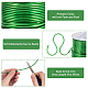 BENECREAT 10 Gauge/2.5mm Tarnish Resistant Jewelry Craft Wire 24.5m Bendable Aluminum Sculpting Metal Wire for Jewelry Craft Beading Work - Green AW-BC0001-2.5mm-15-4