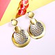 Brass Dangle Stud Earrings EJEW-BB23078-1-5