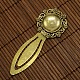18mm Clear Domed Glass Cabochon Cover for Antique Golden DIY Alloy Portrait Bookmark Making DIY-X0118-AG-NR-2