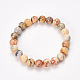 Natural Crazy Agate Beaded Stretch Bracelets BJEW-Q692-06-8mm-1