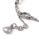 304 Stainless Steel Bangles with Safety Chains BJEW-F464-18P-3