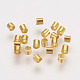 真鍮製つぶし玉カシメ玉  チューブ  ゴールドカラー  2x2x0.15mm  穴：1.5mm  約1000個/10g X-KK-L021-G-1
