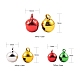 Christmas Theme Vacuum Plating Brass Bell Charms KKB-LS0001-01-3