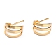 Long-Lasting Plated Brass Stud Earring Settings KK-O133-007G-2