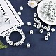 104 pcs cube lumineux perles de silicone lettre carré dés perles de l'alphabet avec entretoise de trou de 2 mm perles de lettre en vrac pour bracelet collier fabrication de bijoux JX439A-2