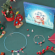 Kit de fabricación de collares y pulseras europeas diy con tema navideño DIY-WH0308-346-4