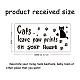 Stickers muraux chats superdant stickers muraux chat noir les chats laissent des empreintes de pattes sur vos coeurs autocollants animaux mignons stickers pour salon chambre décorations d'hôpital pour animaux de compagnie DIY-WH0377-055-2