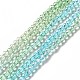 Transparent Gradient Color Glass Beads Strands X-GLAA-H021-01B-24-2
