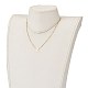 (venta de fábrica de fiestas de joyería) collares colgantes con inicial de concha natural NJEW-JN03298-06-5