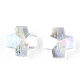 Galvanoplastie perles de verre transparentes EGLA-N012-002-NF-3