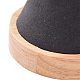 木製のネックレスディスプレイ  フェイクスエードと  円錐形のディスプレイスタンド  グレー  8.7x9.3cm NDIS-E020-05B-6