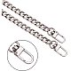 SUPERDANT 47inch DIY Iron Flat Chain Strap Handbag Chains Accessories Purse Straps Shoulder Cross Body Replacement Straps-with 2pcs Metal Buckles IFIN-PH0015-01A-P-5