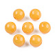 樹脂ビーズ  イミテーション翡翠  ラウンド  オレンジ  12mm  穴：1.6~1.8mm RESI-N034-15-Q04-3