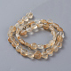 Chapelets de perles de pierre de pastèque en verre G-O181-14-2