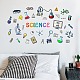 SUPERDANT Science Theme Wall Sticker Experimental Tools Wall Decal and Murals Teaching Tools Laboratory Decor Wall Art Sticker Wall Decoration for Classroom Laboratory DIY-WH0228-697-4