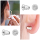 CREATCABIN 1 Box 8pairs Bullet Locking Earring Backs for Studs Secure Ear Nuts Hypoallergenic Replacements Backings Safely for Pierced Earrings Platinum KK-CN0001-06A-6
