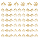 パンダホール エリート 120 個マルチ花びら真鍮ビーズ キャップ  花  ゴールドカラー  8.5x10mm  穴：1.4mmと1.2x1.6mm KK-PH0005-47-1