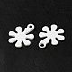 スプレー塗装 201 ステンレススチールチャーム  花のチャーム  ホワイト  11.5x9x0.5mm  穴：1mm STAS-I672-10B-3