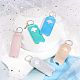 WADORN 5 Colors PU Leather Sleeve Chapstick Pouch Keychain AJEW-WR0001-37-5