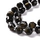 Natural Golden Sheen Obsidian Beads Strands G-K303-A30-8mm-6
