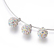 (vente d'usine de fêtes de bijoux) 304 boucles d'oreilles en acier inoxydable et colliers pendentifs ensembles de bijoux SJEW-L135-04P-3