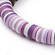Bracelets extensibles de perles heishi en argile polymère BJEW-JB05811-02-2