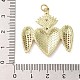 Латунные микропаве прозрачные подвески с фианитом KK-H466-05G-01-3