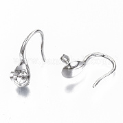 Brass Earring Hooks KK-S356-137P-NF