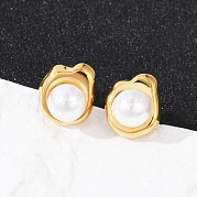 Серьги-гвоздики из нержавеющей стали 304 EJEW-G423-31C-G