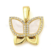 Латунные микропаве прозрачные подвески с фианитом FIND-Z044-08G