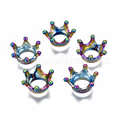 Capuchons de perles en alliage de couleur arc-en-ciel PALLOY-N163-101-NR