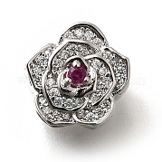 Латунные микро проложить Цирконий Европейский бисером KK-M318-30P