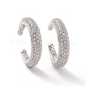 Серьги-каффы из прозрачного кубического циркония EJEW-G332-01P