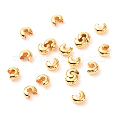 Brass Crimp Beads Covers X-KK-F824-036A-G