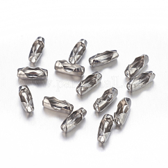 Conectores de cadena de bolas de acero inoxidable 304 resistentes al deslustre, color acero inoxidable, 9x3.5x3mm, apto para cadena de bolas de 2.4 mm